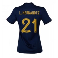 Frankrike Lucas Hernandez #21 Fotballklær Hjemmedrakt Dame VM 2022 Kortermet